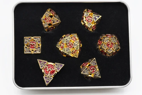 Dice and Gaming Accessories Polyhedral RPG Sets: Metal and Metallic - Oculus: Impassioned - Metal (7)