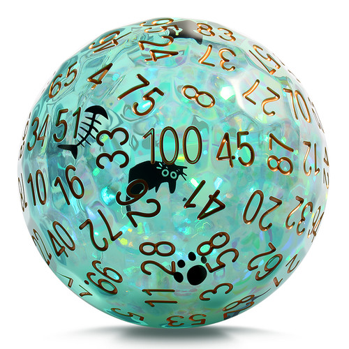 Dice and Gaming Accessories Other Gaming Accessories: Scuba Kitty - 50mm D100 