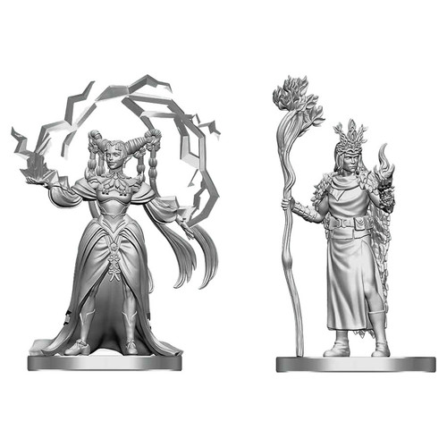 RPG Miniatures: Nolzur's - Nolzur's Marvelous Unpainted Minis: Human Druid & Elf Sorcerer