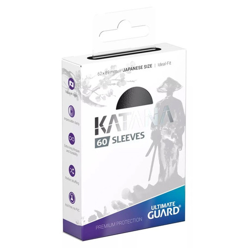 Card Sleeves: Non-Standard Sleeves - Katana Sleeves Japanese Size - Black (60)