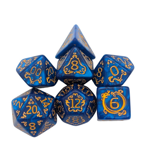 Dice and Gaming Accessories Polyhedral RPG Sets: Blue and Turquoise - Blue Dragon Dice (7)