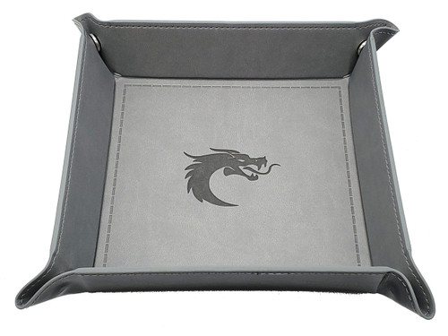 Dice and Gaming Accessories Dice Towers and Trays: Square Dice Tray - Grey