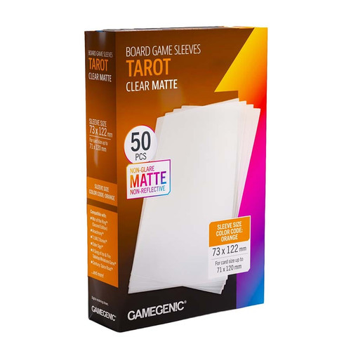 Matte Board Game Sleeves: Tarot-Sized 73mm x 122mm (50) (Orange)