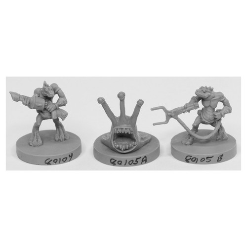 RPG Miniatures: Monsters and Enemies - Bones Black: Sliggs and Squarg (3)