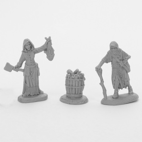 RPG Miniatures: Reaper Minis - Bones BK: Dreadmere: Fishwife & Crone(2)