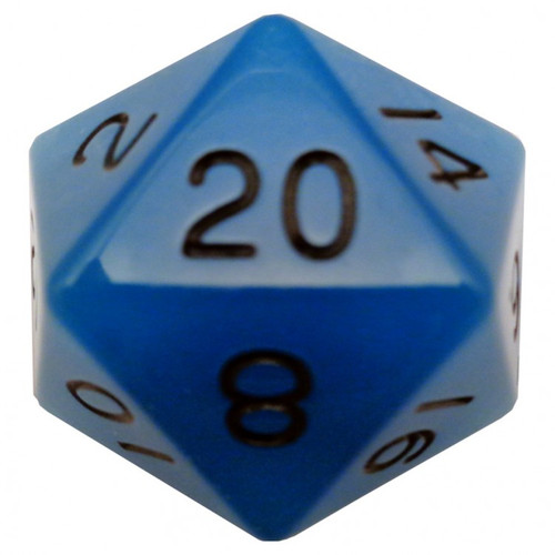 Dice and Gaming Accessories Polyhedral RPG Sets: d20 Single 35mm Mega GND BU w/BK #