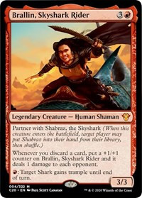 Brallin, Skyshark Rider [Foil] - Commander 2020