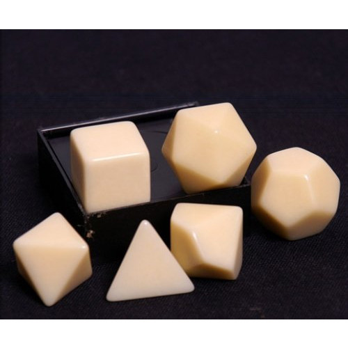 Dice and Gaming Accessories Other Gaming Accessories: Opaque: Ivory/Blank (6)