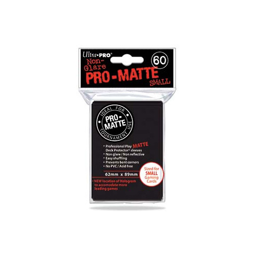 Card Sleeves: Non-Standard Sleeves - Pro-Matte Small Deck Protectors - Black (60)