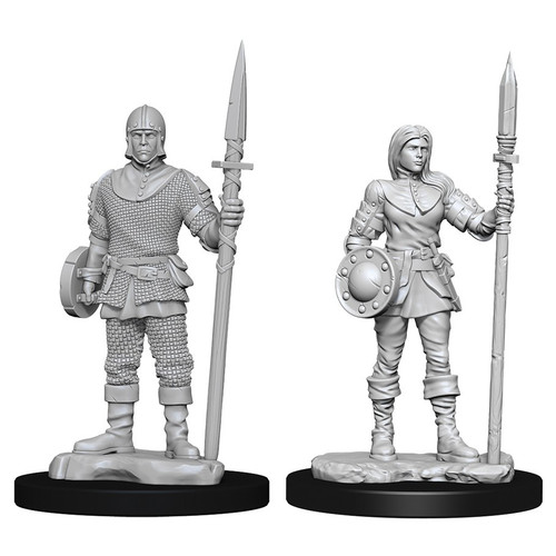 RPG Miniatures: Townsfolk and Animals - Deep Cuts Unpainted Minis: Guards