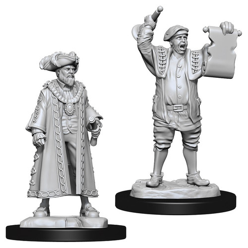 RPG Miniatures: Townsfolk and Animals - Deep Cuts Unpainted Minis: Mayor & Town Crier