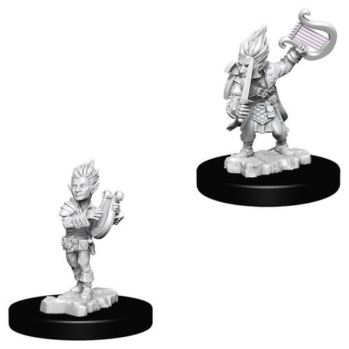 RPG Miniatures: Adventurers - Deep Cuts Unpainted Minis: Gnome Male Bard