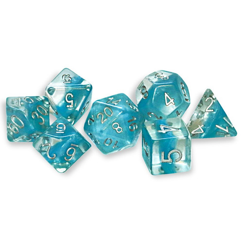 Dice and Gaming Accessories Polyhedral RPG Sets: Swirled - Neutron Dice: Glacier (7)