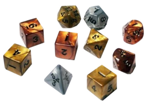 Dice and Gaming Accessories D10 Sets: 10-setTubeOLY Ast (10)