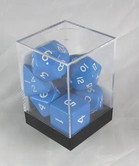 Dice and Gaming Accessories Polyhedral RPG Sets: 7-setCube Jumbo PL BLwh