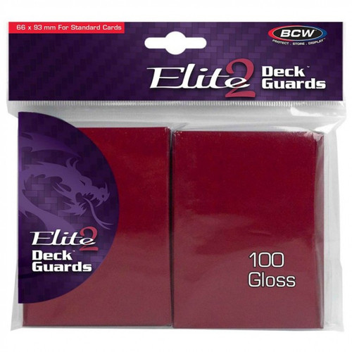 Card Sleeves: Solid Color Sleeves - Red Elite2 Gloss Sleeves (100)