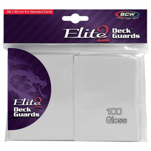 Card Sleeves: Solid Color Sleeves - White Elite2 Gloss Sleeves (100)
