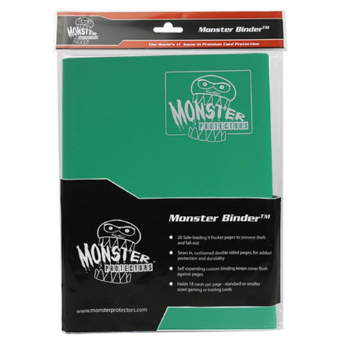 Card Binders & Pages: Binder: 9pkt Monster Matte Emerald GR