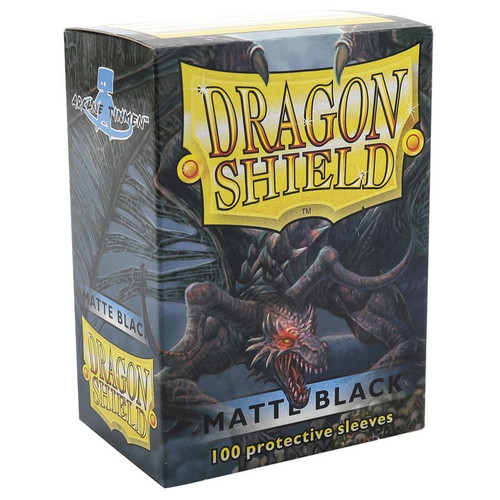 Card Sleeves: Solid Color Sleeves - Dragon Shields: (100) Matte Black