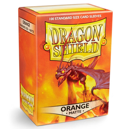 Card Sleeves: Solid Color Sleeves - Dragon Shields: (100) Matte Orange