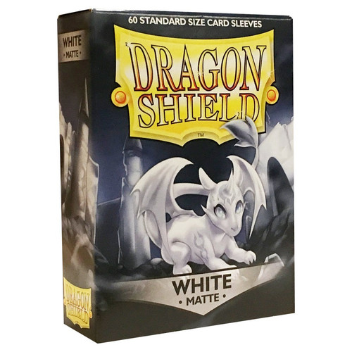 Card Sleeves: Solid Color Sleeves - Dragon Shields: (60) Matte White