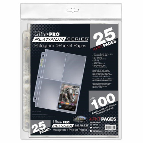 Card Binders & Pages: Pages: Platinum Series 4pkt (25)