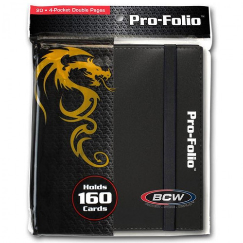 Card Binders & Pages: Binder: Pro-Folio 4pkt: BK