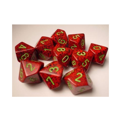 Dice and Gaming Accessories D10 Sets: Speckled - Speckled: D10 Strawberry (10)