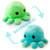 Stuffed Toys: Reversible Octopus Mini Plush: Green & Aqua