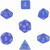 Dice and Gaming Accessories Polyhedral RPG Sets: Frosted: Blue/White (7)