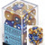 Dice and Gaming Accessories D6 Sets: Swirled - Gemini: 16mm D6 Blue Gold/White (12)