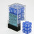 Dice and Gaming Accessories D6 Sets: Blue and Turquoise - Frosted: 16mm D6 Blue/White (12)