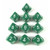 Dice and Gaming Accessories D10 Sets: Opaque: D10 Green/White (10)