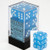 Dice and Gaming Accessories D6 Sets: Frosted:16mm D6 Caribbean Blue/White (12)