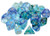 Dice and Gaming Accessories D10 Sets: Blue and Turquoise - Nebula: Oceanic/gold Luminary Set of Ten Luminary d10s