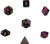 Dice and Gaming Accessories Polyhedral RPG Sets: Swirled - Gemini: Black Purple/Gold (7)