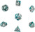 Dice and Gaming Accessories Polyhedral RPG Sets: Swirled - Gemini: Steel Teal/White (7)