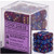 Dice and Gaming Accessories D6 Sets: Swirled - Gemini: 12mm D6 Blue Purple/Gold (36)