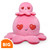 Stuffed Toys: BIG Reversible Octopus Plushie: Love Light Pink & Rage Pink [TEE 5597TV195]