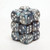 Dice and Gaming Accessories D6 Sets: Swirled - Lustrous: 16mm D6 Slate/White (12)