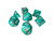 Dice and Gaming Accessories Polyhedral RPG Sets: Yellow and Green - Mini Marble: Oxi-Copper/white (7)