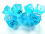 Dice and Gaming Accessories Polyhedral RPG Sets: Blue and Turquoise - Mini Luminary: Sky/silver (7)