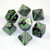 Dice and Gaming Accessories Polyhedral RPG Sets: Black and Grey - Mini Gemini: Black-Grey/green (7)