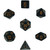 Dice and Gaming Accessories Polyhedral RPG Sets: Opaque: Black/Gold (7)