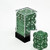 Dice and Gaming Accessories D6 Sets: Opaque: 16mm D6 Green/White (12)