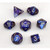 Dice and Gaming Accessories Polyhedral RPG Sets: Swirled - Scarab: Royal Blue/Gold (7)