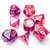 Dice and Gaming Accessories Chessex: Nebula: Poly Black Light/White (7)