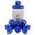 Dice and Gaming Accessories Polyhedral RPG Sets: Blue and Turquoise - Polyhedral: Marble Blue (15)