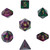 Dice and Gaming Accessories Polyhedral RPG Sets: Swirled - Gemini: Green Purple/Gold (7)