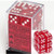 Dice and Gaming Accessories D6 Sets: Translucent: 16mm D6 Red/White (12)